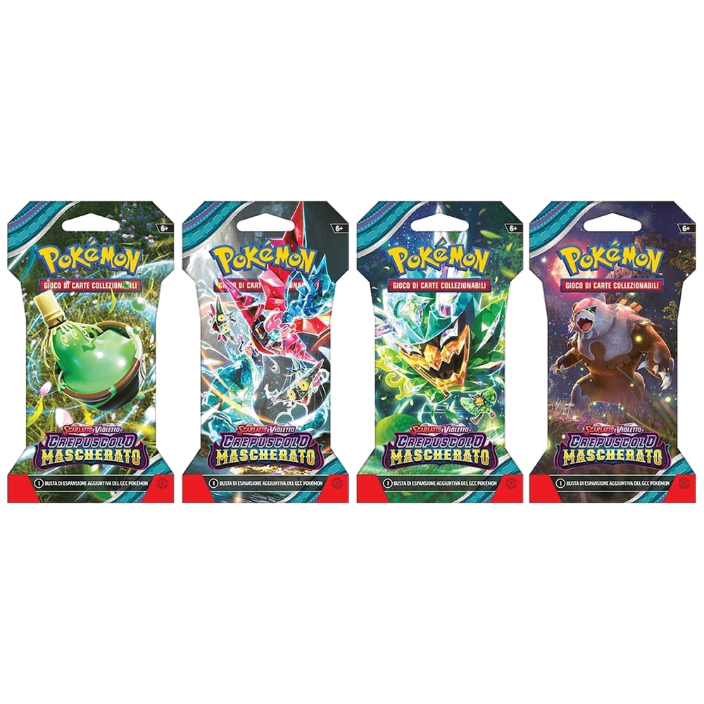 Pokémon - Scarlatto e Violetto - Crepuscolo Mascherato (IT) - 4 Buste Artwork Paper Sleeve completo