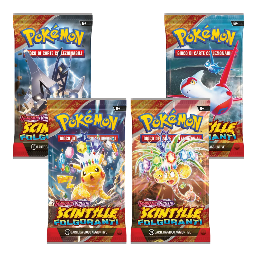 Pokémon - Scarlatto e Violetto - Scintille Folgoranti (IT) - 4 Buste Artwork completo