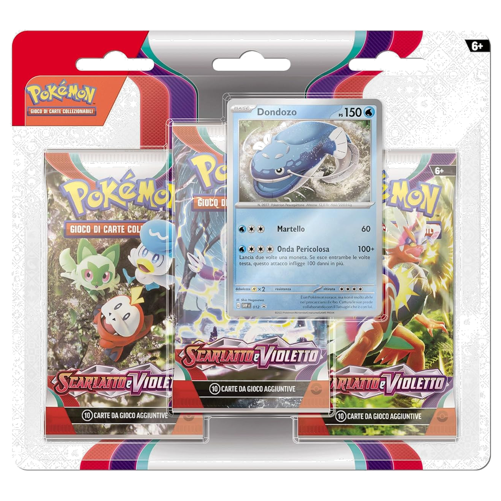 Pokémon: Scarlatto e Violetto (IT) - Blister 3 Buste + Carta Promo di Dondozo