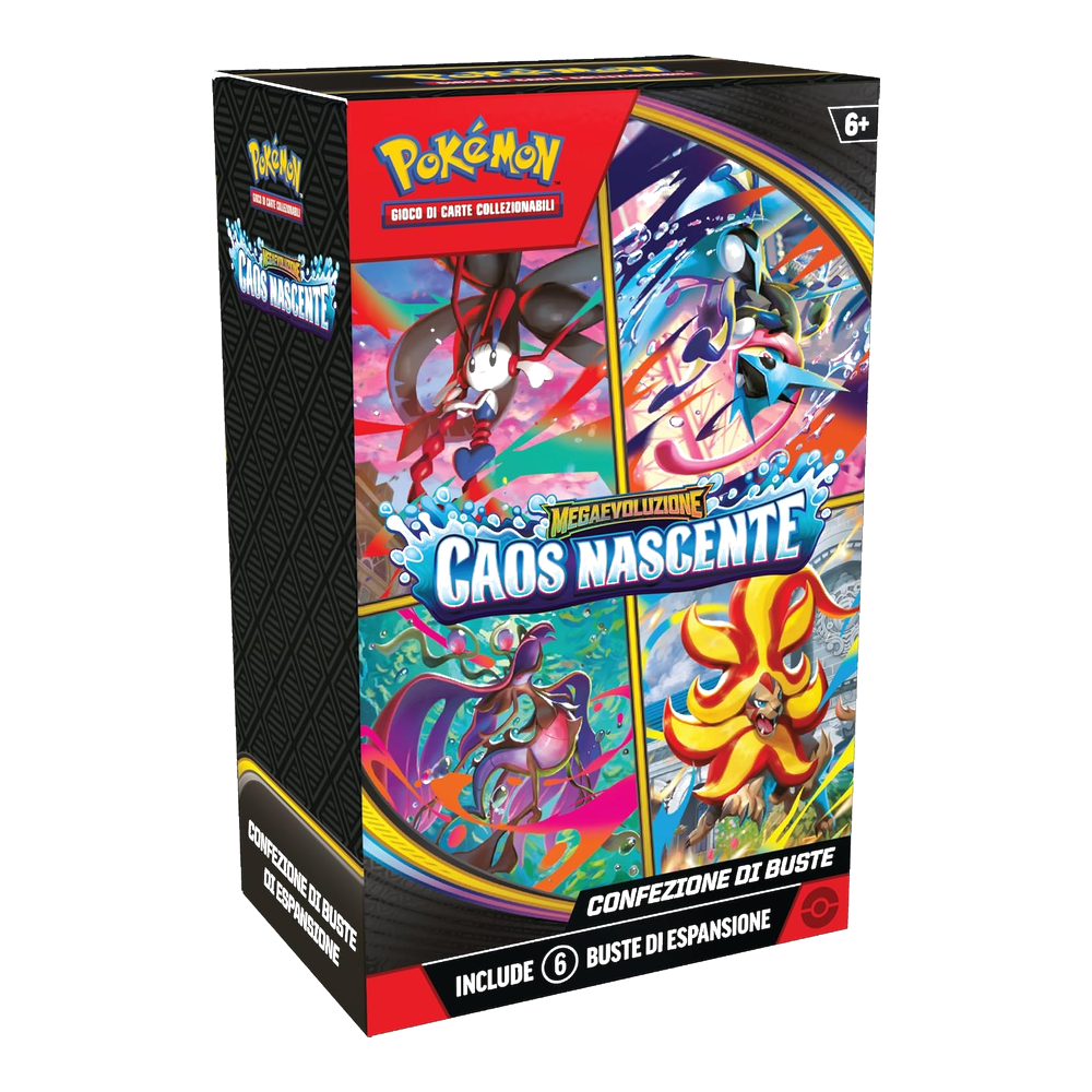 Pokémon: Bundle da 6 buste dell’espansione Megaevoluzione - Caos Nascente (IT)