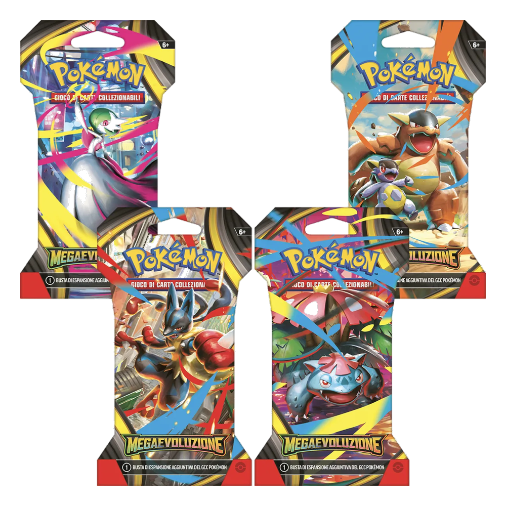 Pokémon - Megaevoluzione (IT) - 4 Buste Artwork Paper Sleeve completo