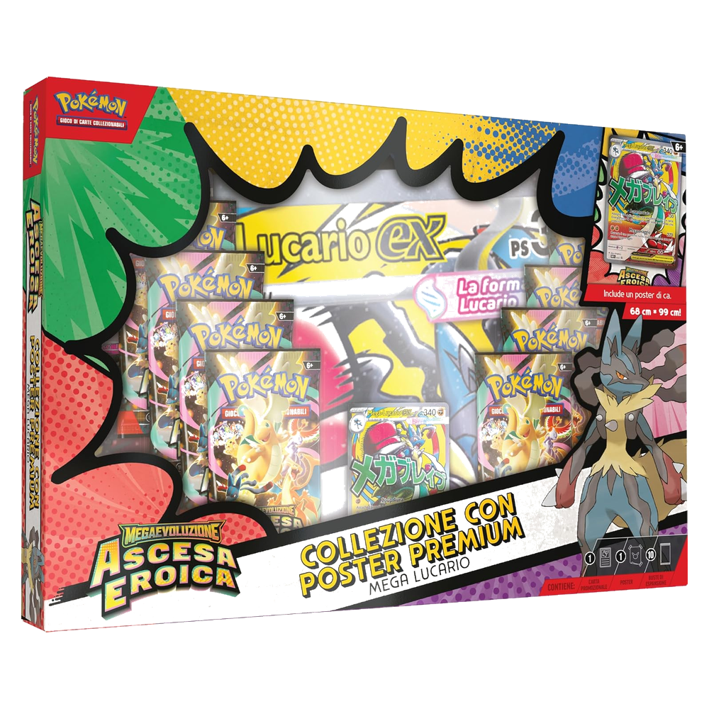 Pokémon - Ascesa Eroica - Collezione con Poster Premium Mega Lucario (IT)