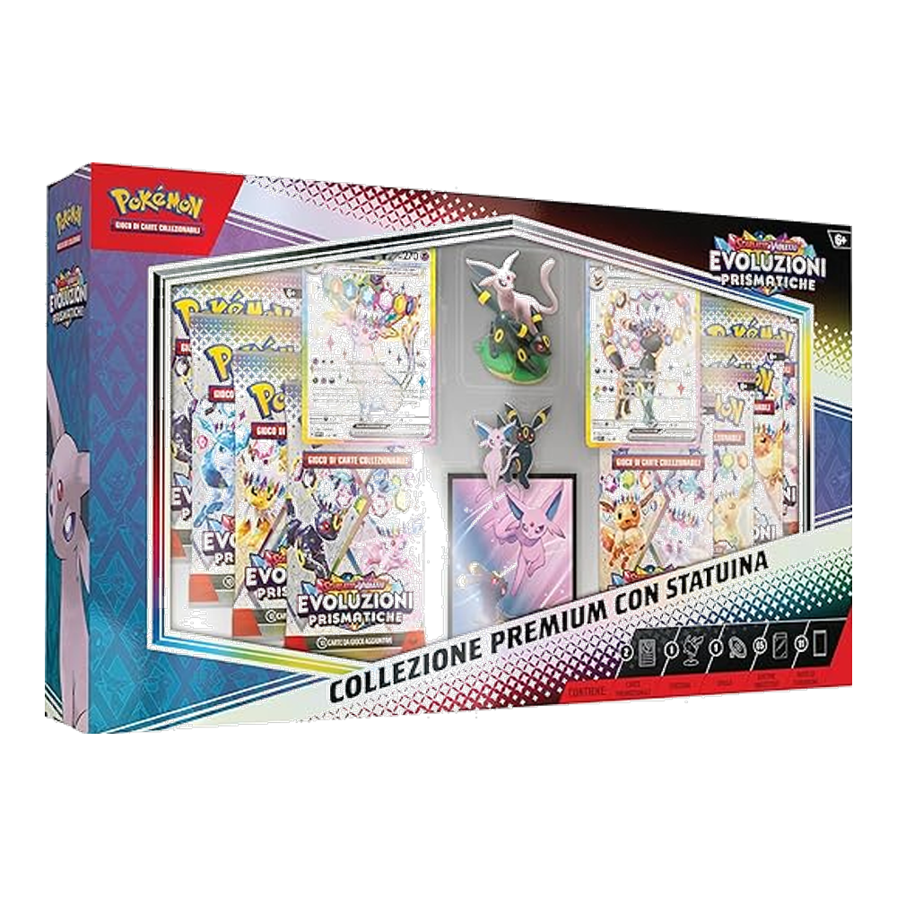Pokémon: Collezione Premium Evoluzioni Prismatiche con Statuina Espeon e Umbreon (IT)