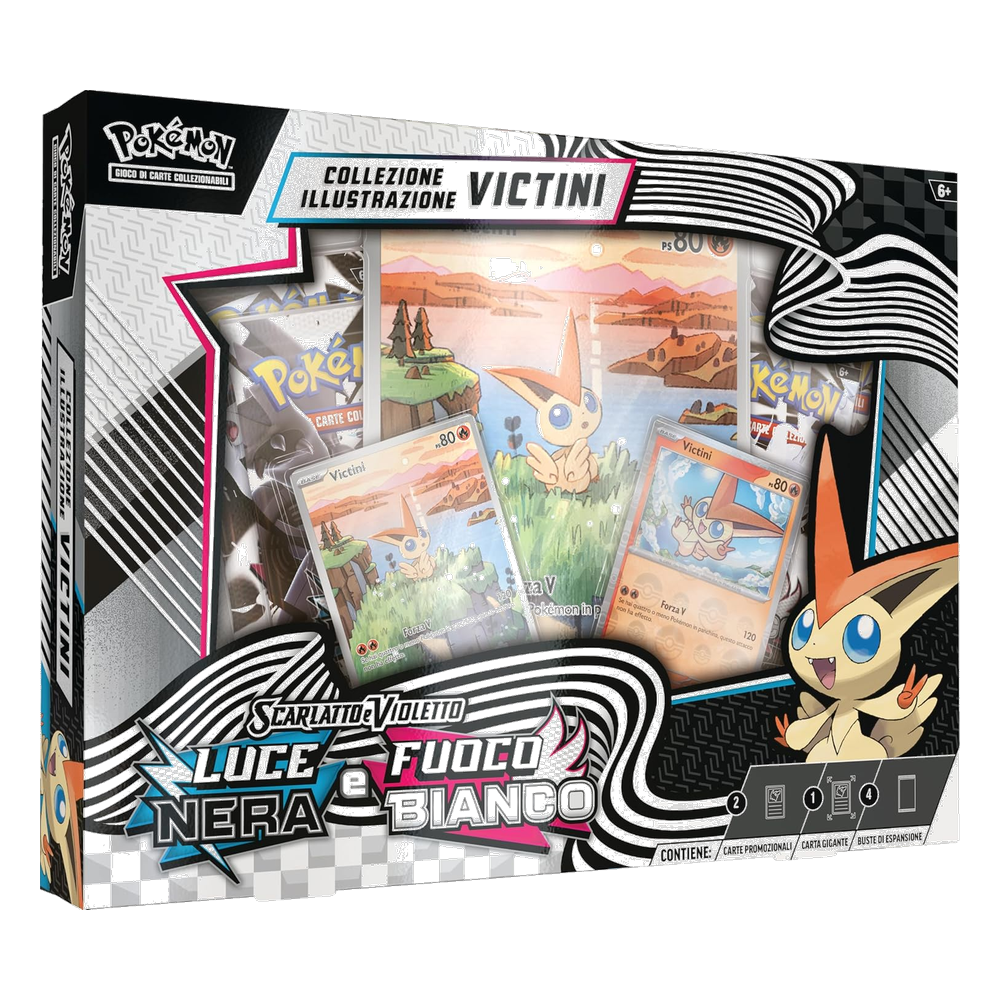 Pokémon: Collezione illustrazione Victini - Luce Nera e Fuoco Bianco (IT)