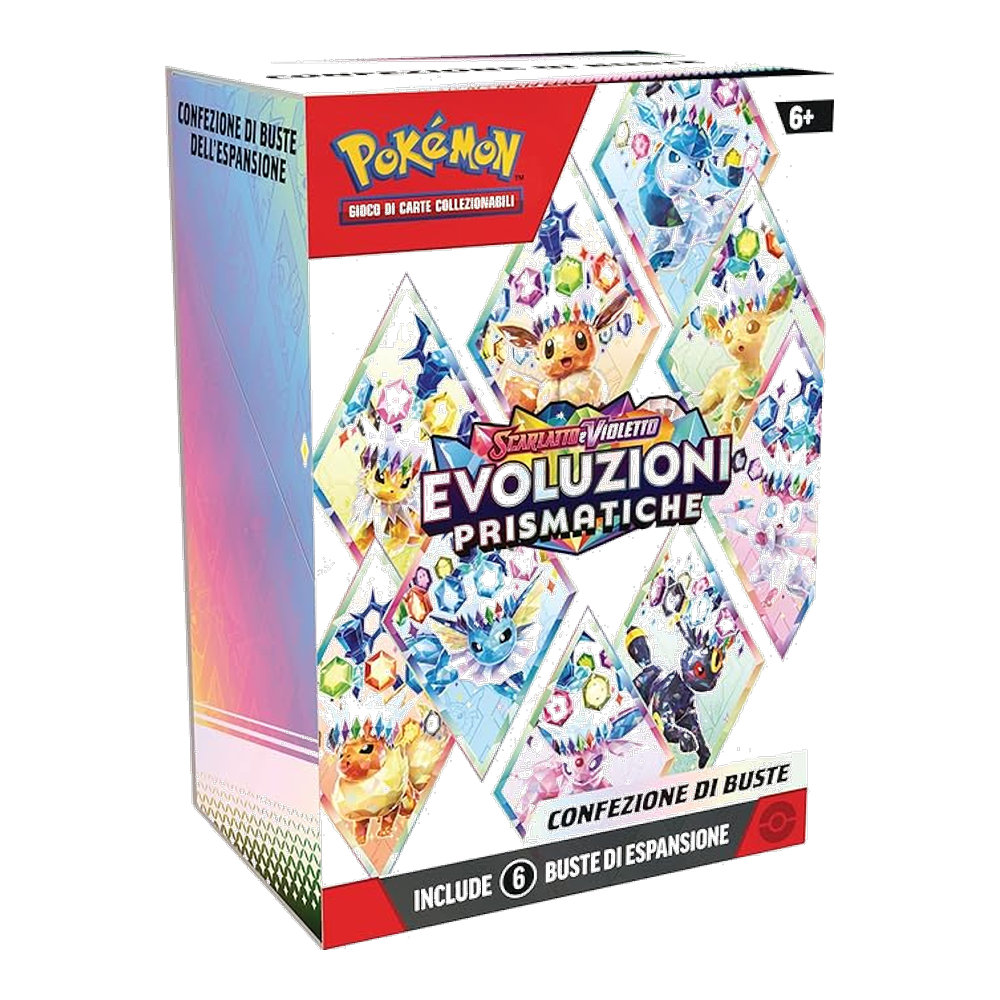 Pokémon: Bundle da 6 buste dell’espansione Scarlatto e Violetto - Evoluzioni Prismatiche (IT)
