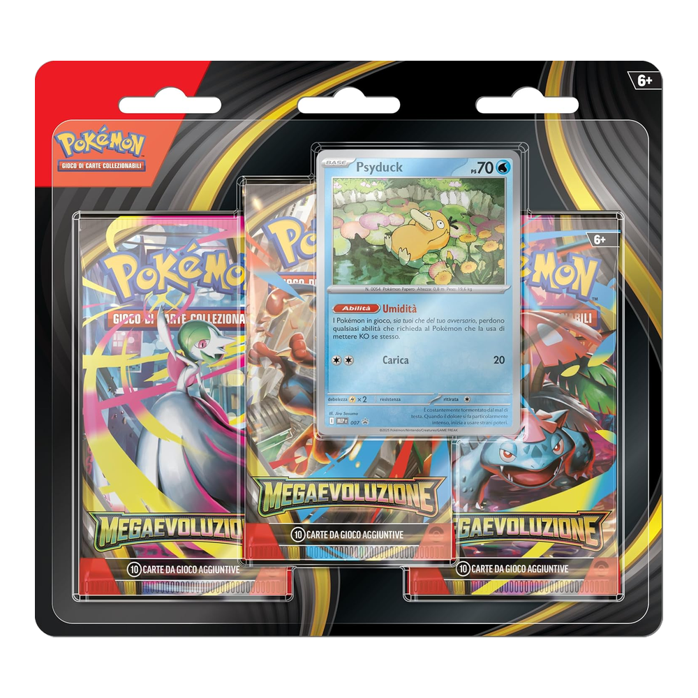 Pokémon: Megaevoluzione (IT) - Blister 3 Buste + Carta Promo di Psyduck