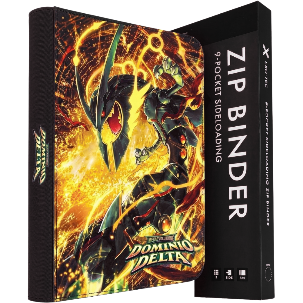 RareDex Binder Megaevoluzione Dominio Delta by Nico TCG - 9 Tasche | 360 Carte con Zip