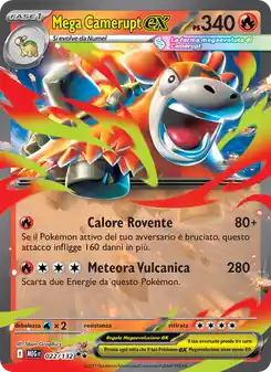 Mega Camerupt ex - DR - 022/132 Italiano