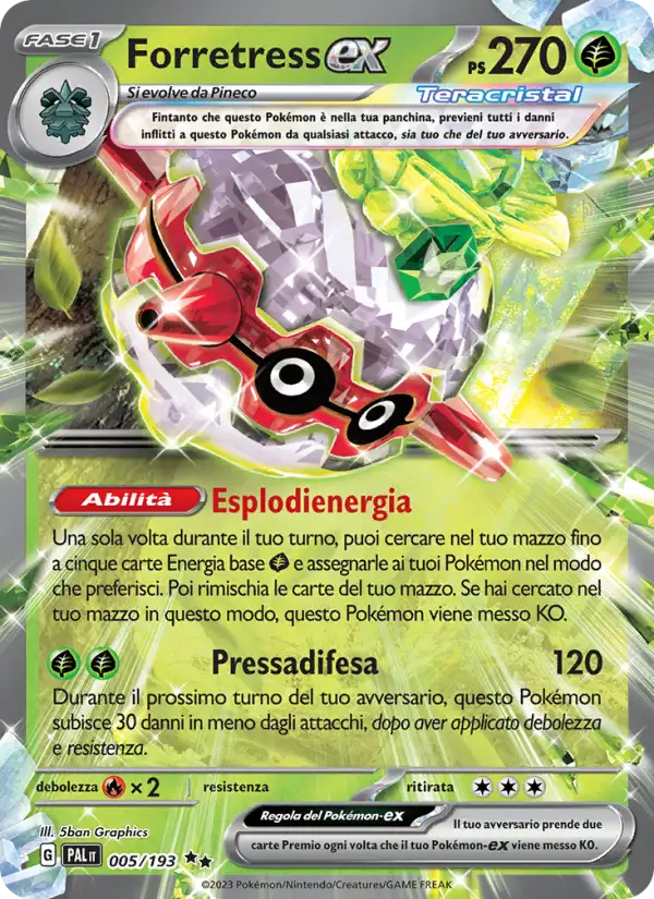 Forretress ex 005/193 Evoluzioni a Paldea italiano