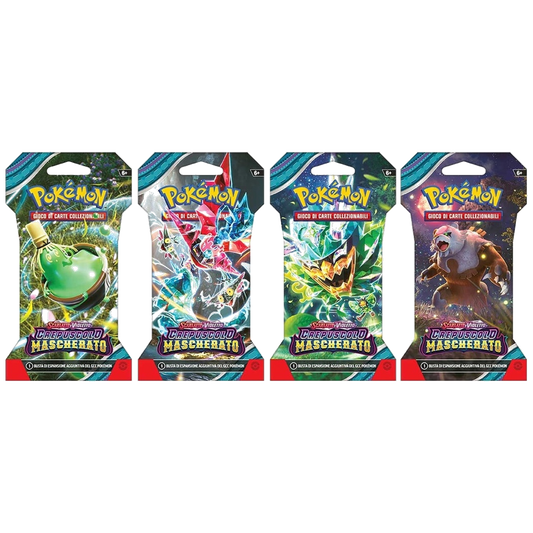 Pokémon - Scarlatto e Violetto - Crepuscolo Mascherato (IT) - 4 Buste Artwork Paper Sleeve completo