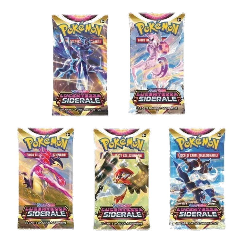 Pokémon - Spada e Scudo - Lucentezza Siderale (IT) - 5 Buste Artwork completo