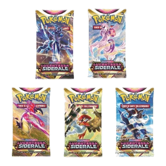 Pokémon - Spada e Scudo - Lucentezza Siderale (IT) - 5 Buste Artwork completo