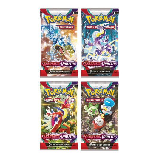 Pokémon - Scarlatto e Violetto (IT) - 4 Buste Artwork Paper Sleeve completo