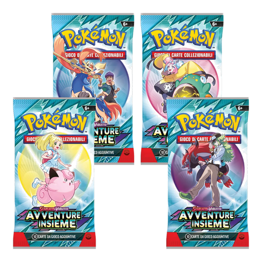 Pokémon - Scarlatto e Violetto - Avventure Insieme (IT) - 4 Buste Artwork completo