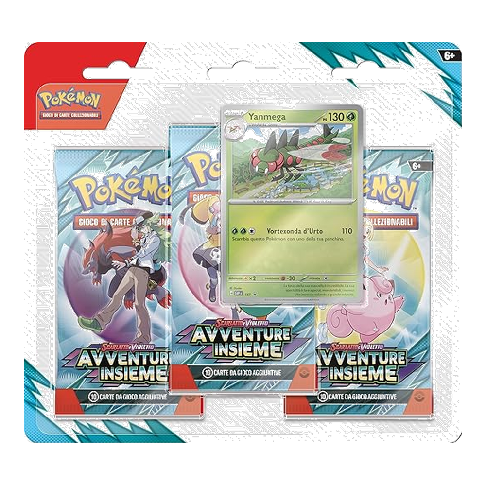 Pokémon: Scarlatto e Violetto - Avventure Insieme (IT) - Blister 3 Buste + Carta Promo di Yanmega