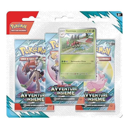 Pokémon: Scarlatto e Violetto - Avventure Insieme (IT) - Blister 3 Buste + Carta Promo di Yanmega