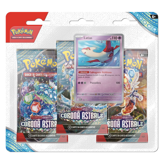 Pokémon: Scarlatto e Violetto - Corona Astrale (IT) - Blister 3 Buste + Carta Promo di Latias