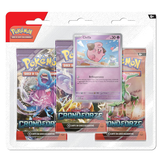 Pokémon: Scarlatto e Violetto - Cronoforze (IT) - Blister 3 Buste + Carta Promo di Cleffa
