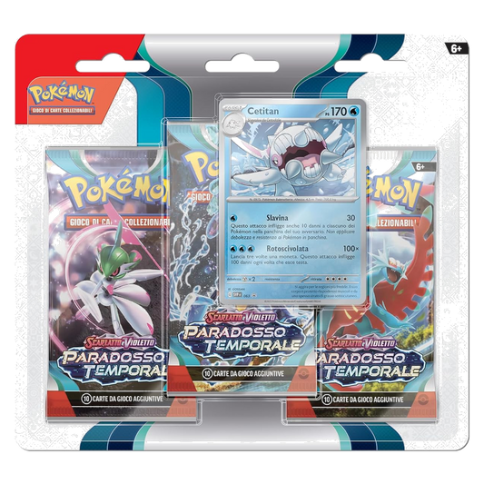Pokémon: Scarlatto e Violetto - Paradosso Temporale (IT) - Blister 3 Buste + Carta Promo di Cetitan