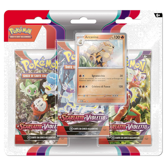 Pokémon: Scarlatto e Violetto (IT) - Blister 3 Buste + Carta Promo di Arcanine