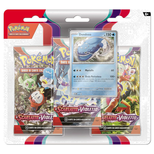 Pokémon: Scarlatto e Violetto (IT) - Blister 3 Buste + Carta Promo di Dondozo