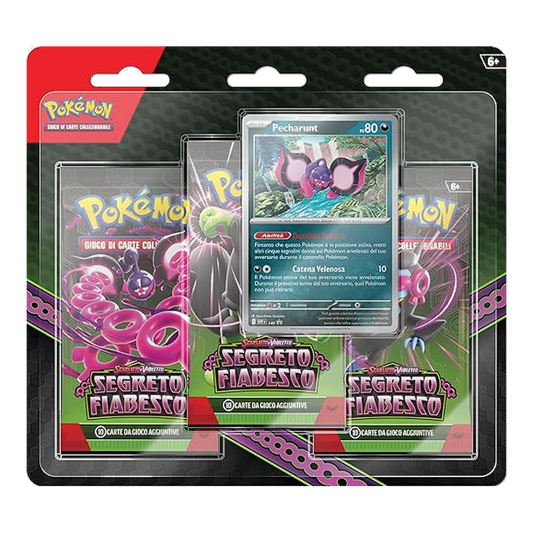 Pokémon: Scarlatto e Violetto - Segreto Fiabesco (IT) - Blister 3 Buste + Carta Promo di Pecharunt