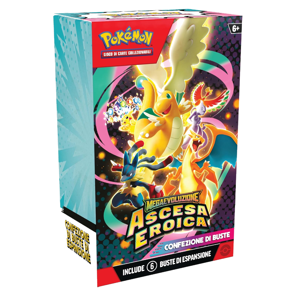 Pokémon: Bundle da 6 buste dell’espansione Megaevoluzione - Ascesa Eroica (IT)