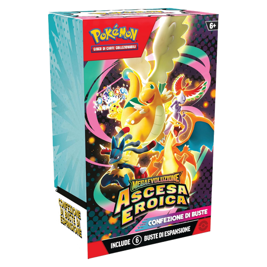 Pokémon: Bundle da 6 buste dell’espansione Megaevoluzione - Ascesa Eroica (IT)