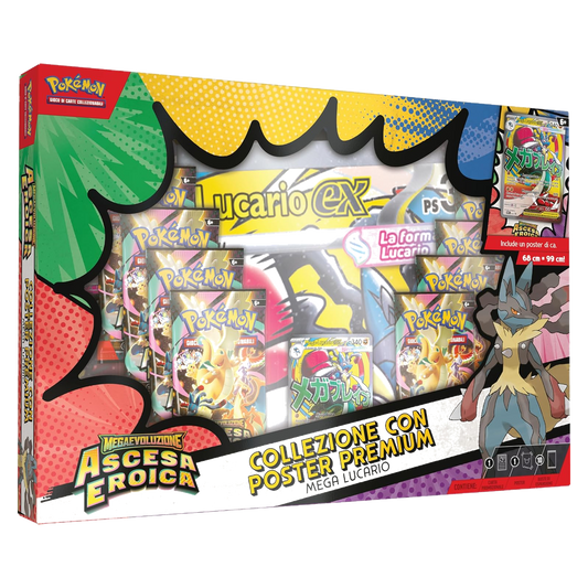 Pokémon - Ascesa Eroica - Collezione con Poster Premium Mega Lucario (IT)