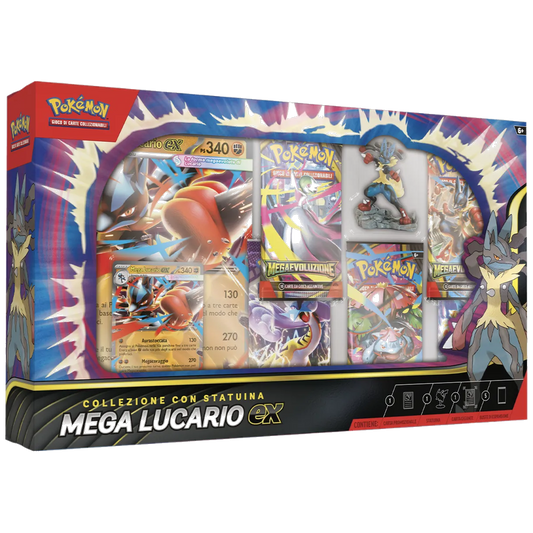 Pokémon: Collezione con Statuina Mega Lucario-Ex (IT)