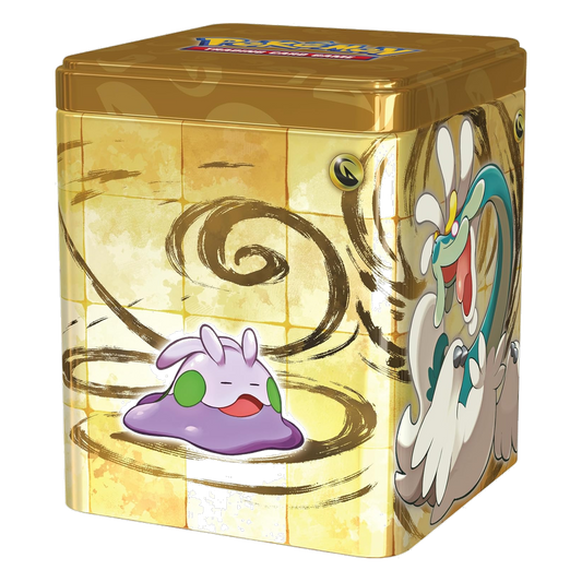 Pokémon: Stacking Tin da Collezione di Tipo Drago: Dragapult, Sliggo, Drampa e Flapple (IT)