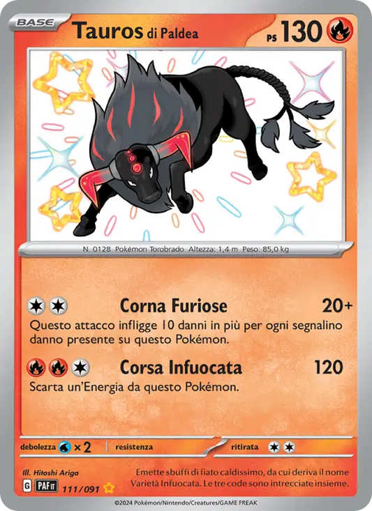 Tauros di Paldea - S - 111/091 (PAF)