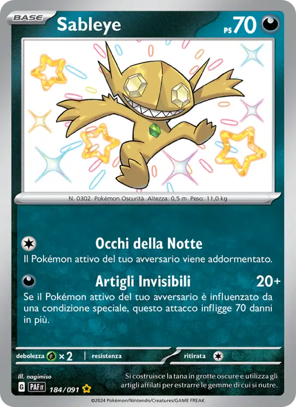 Sableye - S - 184/091 (PAF)