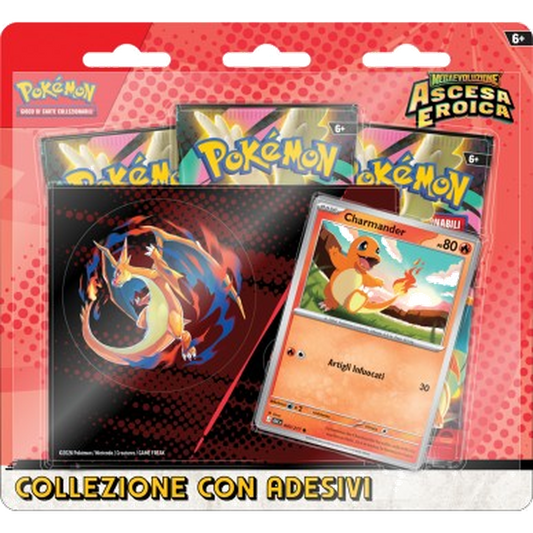 Pokémon: Ascesa Eroica - Collezione con Adesivi - Charmander (IT)