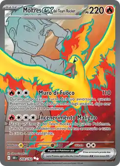 Moltres ex del Team Rocket - UR - 208/182 Italiano