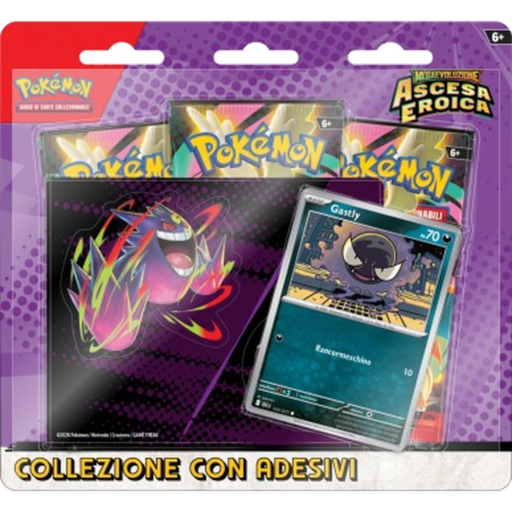 Pokémon: Ascesa Eroica - Collezione con Adesivi - Gastly (IT)