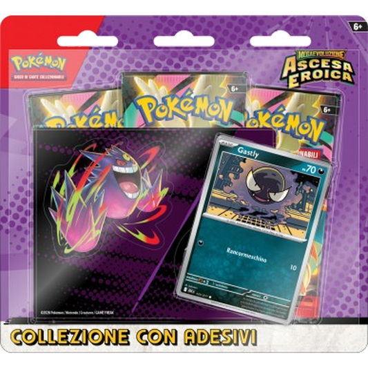Pokémon: Ascesa Eroica - Collezione con Adesivi - Gastly (IT)