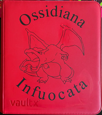 Raccoglitore rosso Vault X personalizzato Ossidiana Infuocata