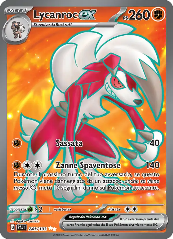 Lycanroc ex 241/193 Evoluzioni a Paldea italiano